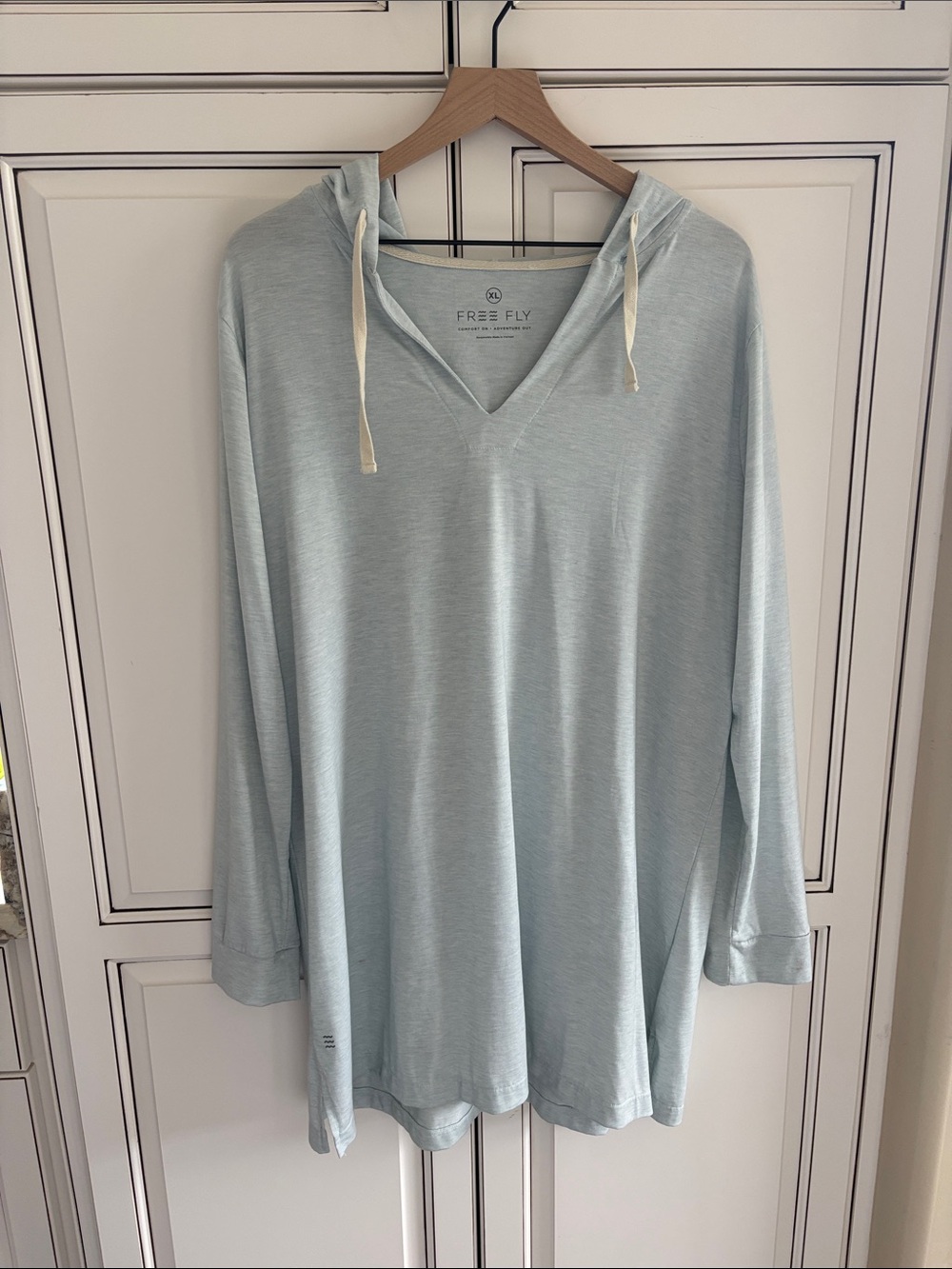 Freefly Hoodie Swim Cover Up Dress Beach Travel Lounge Comfort Blue Women’s XL